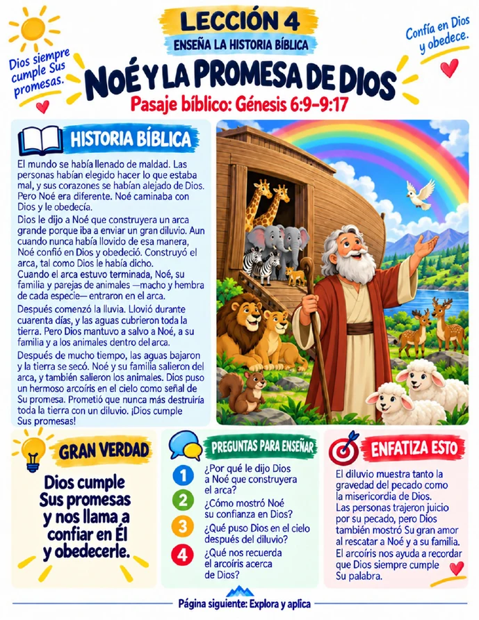Noé y la promesa de Dios — historia bíblica
